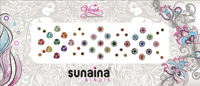 

Sunaina VIVAH COLLECTION ROUND FOREHEAD Multicolor Bindis(Fancy Design)