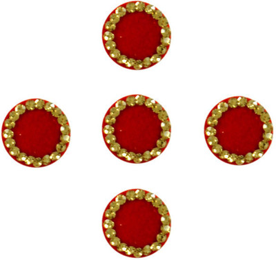 

Instabuyz Golden Stones FOREHEAD Maroon Bindis(FANCY BINDI)