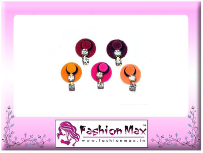 

Fashion Max Multicolor Full Moon with 2 stone droping Forehead Multicolor Bindis(Fancy Design)