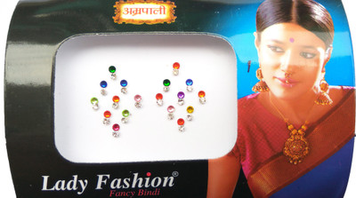 

Lady Fashion Amarpali Multi Drops 2901201701 Forehead Multicolor Bindis(Chandla)