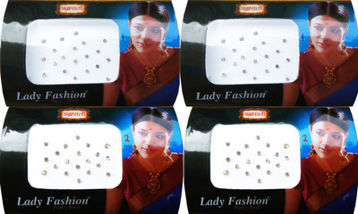 

Lady Fashion Amarpali Crystals 0112201602 Forehead White Bindis(Kundan)