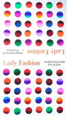 

Lady Fashion Rainbow Matching Plaza 2901201701 Forehead Multicolor Bindis(Double Shaded)