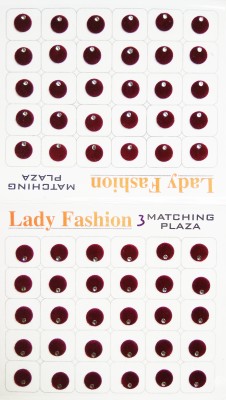 Lady FASHION Matching Plaza 1111201609 Forehead Maroon Bindis(Stick on)