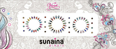 

Sunaina VIVAH COLLECTION DESIGNER FOREHEAD Multicolor Bindis(Fancy Design)