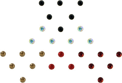 

Instabuyz Golden Stone Forehead Multicolor Bindis(Fancy Bindi)