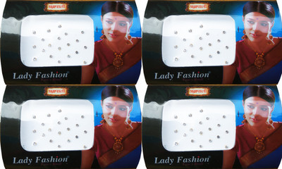 

Lady Fashion Amarpali Crystals 0112201601 Forehead White Bindis(Kundan)