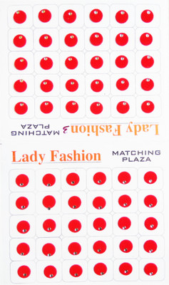 

Lady Fashion Matching Plaza 1111201624 Forehead Red Bindis(Stick on)