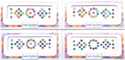 

Lady Fashion Beautiful Bridal Delhi Ki Mashoor Bindi 0303201703 Forehead Multicolor Bindis(Trendy)