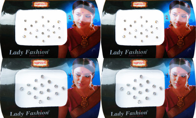 

Lady Fashion Amarpali Crystals 0112201609 Forehead White Bindis(Kundan)