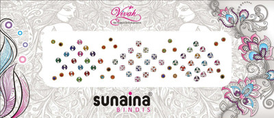 

Sunaina VIVAH COLLECTION ROUND FOREHEAD Multicolor Bindis(Fancy Design)