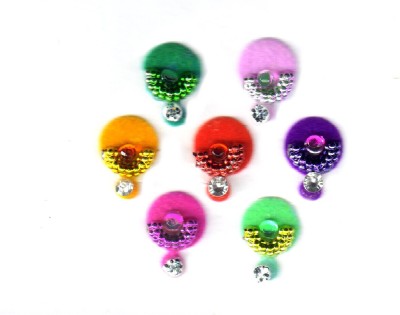 

Fashion Max Full Moon with Crystal Hanging Forehead Multicolor Bindis(Fancy Design)