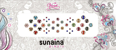 

Sunaina VIVAH COLLECTION ROUND FOREHEAD Multicolor Bindis(Fancy Design)