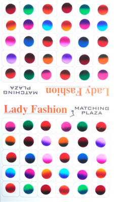 

Lady Fashion Rainbow Matching Plaza 2901201703 Forehead Multicolor Bindis(Double Shaded)