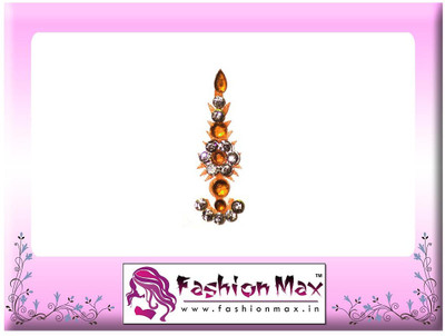 

Fashion Max Highly Decorative Long Tikka Bindi Forehead Yellow Bindis(Fancy Design)