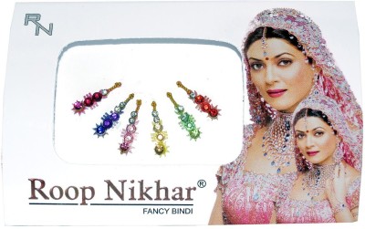 Flipkart - Roop Nikhar Long Tikka Vivah Collection Forehead Multicolor Bindis(Everyday use)