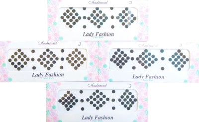 Lady FASHION Ashirwaad Series 0303201703 Forehead Black Bindis(Stick on)