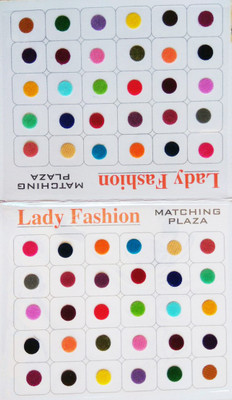 

Lady Fashion Matching Plaza 2510201602 Forehead Multicolor Bindis(Plain)
