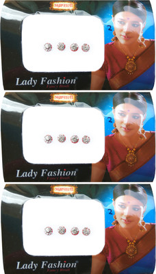 

Lady Fashion Amarpali Crystals 2012201602 Forehead White Bindis(Kundan)