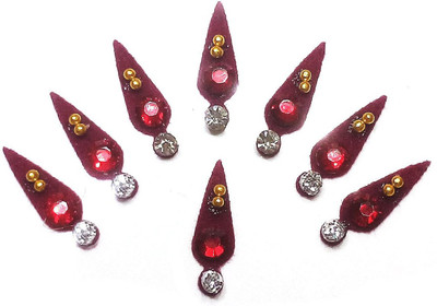 

Fashion Max Tikka Reflective Crystal Forehead Red Bindis(Fancy Design)