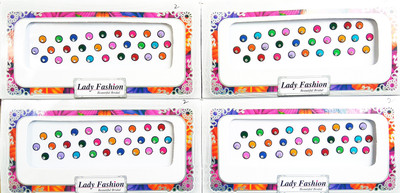 

Lady Fashion Beautiful Bridal 0502201707 Forehead Multicolor Bindis(Stick on)