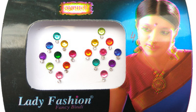 

Lady Fashion Amarpali Multi Drops 2901201704 Forehead Multicolor Bindis(Chandla)