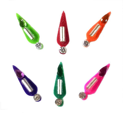 

Fashion Max Long Tikka Forehead Multicolor Bindis(Everyday use)