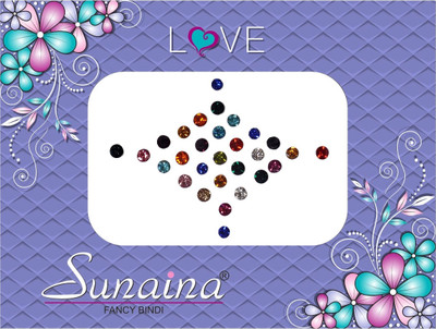 

Sunaina Diamond Collection Forehead Multicolor Bindis(Fancy Design)