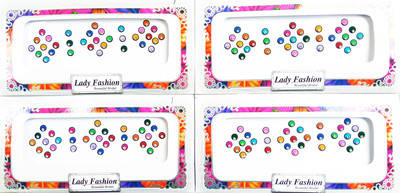 

Lady Fashion Beautiful Bridal 0502201706 Forehead Multicolor Bindis(Stick on)