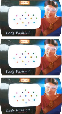 

Lady Fashion Amarpali Crystals 2112201609 Forehead Multicolor Bindis(Stone)