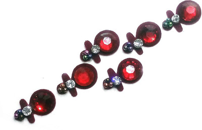 

Fashion Max Reflective Crystal Forehead Red Bindis(Fancy Design)