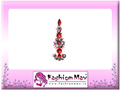 

Fashion Max Highly Decorative Long Tikka Bindi Forehead Red Bindis(Fancy Design)