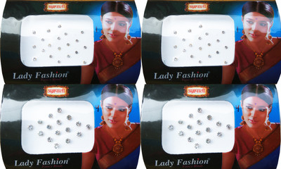 

Lady Fashion Amarpali Crystals 0112201604 Forehead White Bindis(Kundan)