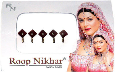 

Roop Nikhar Cubic with Crystal Latkan Vivah Collection Forehead Maroon Bindis(Fancy Design)
