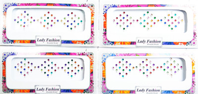 

Lady Fashion Beautiful Bridal 0502201716 Forehead Multicolor Bindis(Stick on)