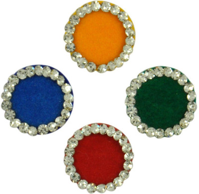 

Instabuyz GOLDEN STONE FOREHEAD Multicolor Bindis(FANCY BINDI)