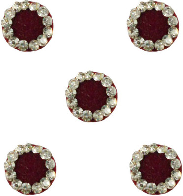 

Vidhya Kangan Store Stone Studd Bindi Forehead Red Bindis(Everyday use)