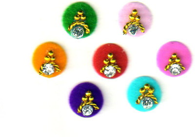 Flipkart - Fashion Max Full Moon Fancy Bindi Forehead Multicolor Bindis(Fancy Design)