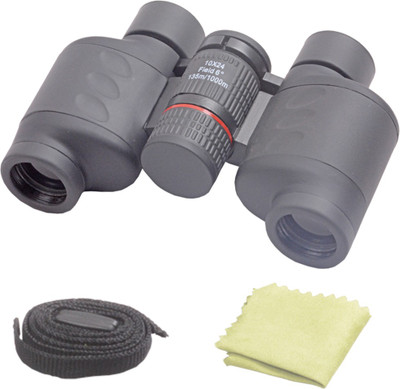 

JM 10X24 Powerful Prism Telescope with Pouch Binoculars(10 mm, Black)