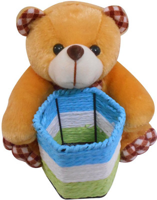 

Saugat Traders Soft Teddy Bear Pen Stand - 22 cm(Brown)