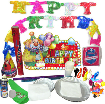 

DCS Happy Birthday Party Kit Full For 95 People ( arrangements ) Supplies