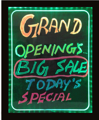 

PRIME TECH LED WRITING-green magic Black board(70 cm x 50 cm)