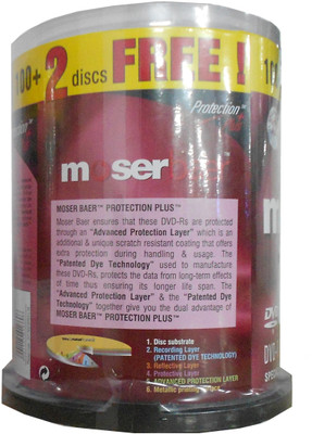 

Moser Baer DVD-R Non-Pro 100's Pack(Pack of 100)