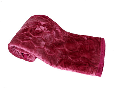 

IndiWeaves Floral  Mink Blanket(Microfiber, Pink