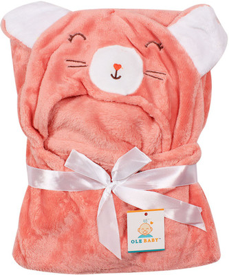 

Ole Baby Abstract  Hooded Baby Blanket(Microfiber, Pink