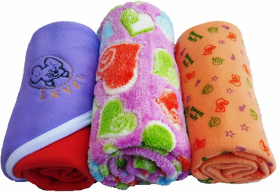 

Brandonn Printed  Hooded Baby Blanket(Microfiber, Carrot