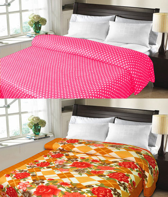 

Sanvi Traders Floral Double Blanket(Microfiber, Multicolor)