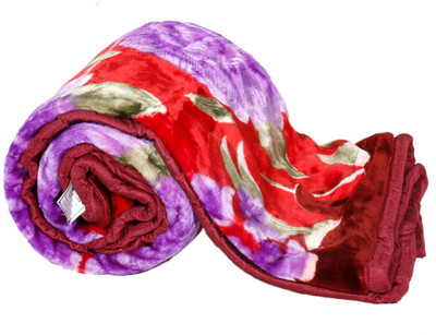 

IndiWeaves Floral  Quilt(Polyester, Purple, Multicolor, Multicolor;purple