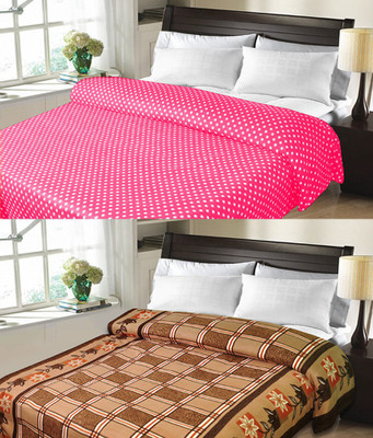 

Sanvi Traders Floral Double Blanket(Microfiber, Multicolor)