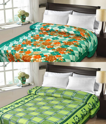 

Sanvi Traders Floral Double Blanket(Microfiber, Multicolor)