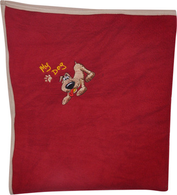 

Bio Kid Embroidered  Blanket(Polyester, Red